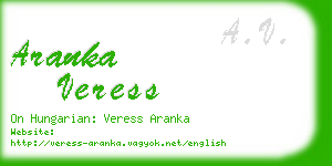 aranka veress business card
